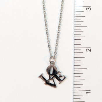 Stainless Steel Angle LOVE Silver Necklace - Image 3