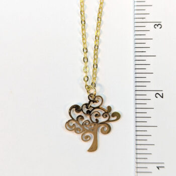 Stainless Steel Modern Tree Gold Necklace - Image 6