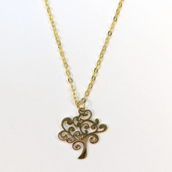 Stainless Steel Modern Tree Gold Necklace - Image 5