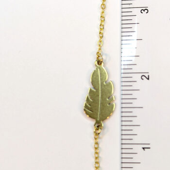 Leaf Connector Gold Stainless Steel Necklace - Image 2