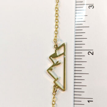 Stainless Steel Mountains Connector Gold Necklace - Image 2