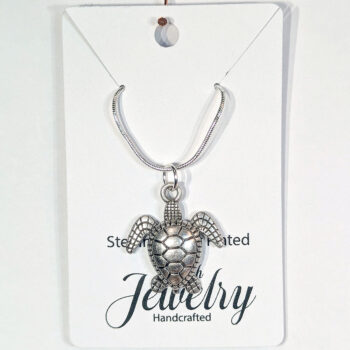 Sterling Silver Necklaces With Sea Turtle Pendant 18" - Image 9