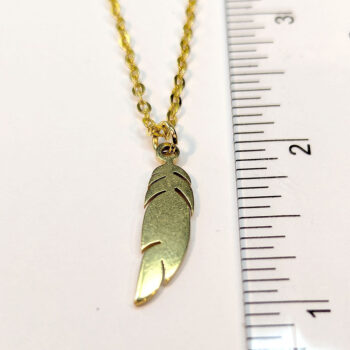 Stainless Steel Leaf Gold Necklace - Image 2