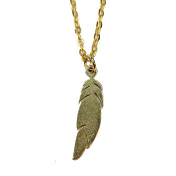 Stainless Steel Leaf Gold Necklace