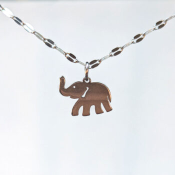 Stainless Steel Delicate Elephant Silver Necklace - Image 3