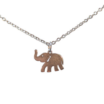 Stainless Steel Delicate Elephant Silver Necklace