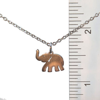 Stainless Steel Delicate Elephant Silver Necklace - Image 2