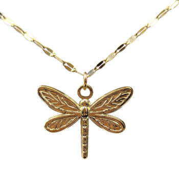 Stainless Steel Leaf Connector Gold Necklace - Image 3