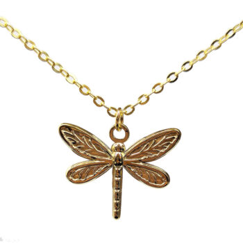 Stainless Steel Leaf Connector Gold Necklace