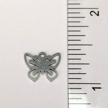 Stainless Steel Delicate Hollow Butterfly Charm Silver - Image 4