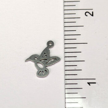 Stainless Steel Delicate Hollow Hummingbird Bird Charm Silver - Image 4