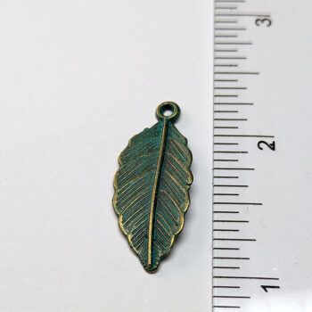 Decorative Veined Leaf Antique Bronze Patina - Image 2