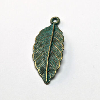 Decorative Veined Leaf Antique Bronze Patina