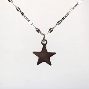 Stainless Steel Solid Five Point Star Silver Necklace - Image 4