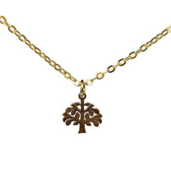 Stainless Steel Delicate Tree Gold Necklace