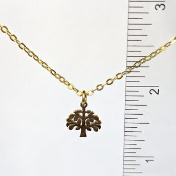 Stainless Steel Delicate Tree Gold Necklace - Image 3