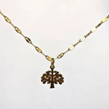 Stainless Steel Delicate Tree Gold Necklace - Image 4