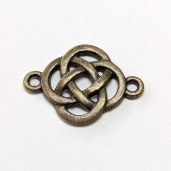 Antique Bronze Hollow Celtic Knot Connector Charm