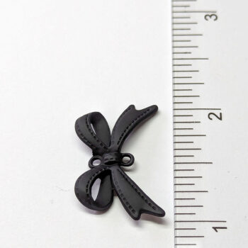 Bow Charm / Connector Black - Image 2