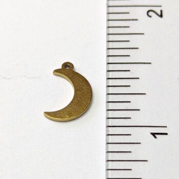 Stainless Steel Delicate Moon Charm Gold - Image 2