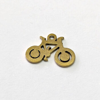 Stainless Steel Delicate Bicycle Bike Charm Gold