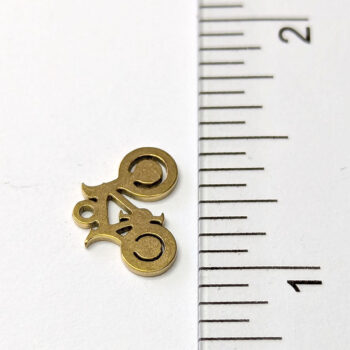 Stainless Steel Delicate Bicycle Bike Charm Gold - Image 2