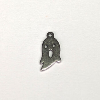 Stainless Steel Delicate Halloween Ghost Charm Silver