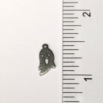 Stainless Steel Delicate Halloween Ghost Charm Silver - Image 2