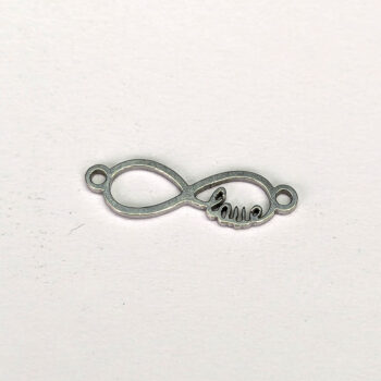 Stainless Steel Delicate Infinity LOVE Connector Charm Silver