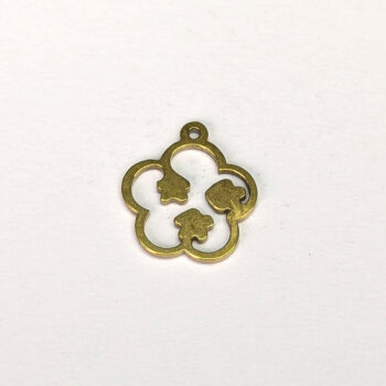 Stainless Steel Delicate Hollow Flower with Flowers Charm Gold - Image 3