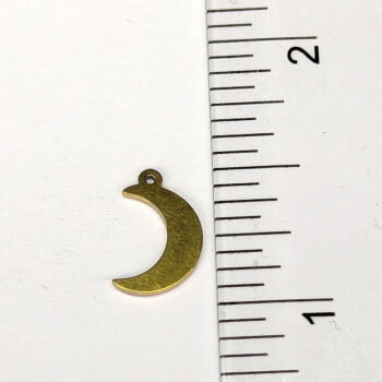 Stainless Steel Delicate Moon Charm Gold - Image 4