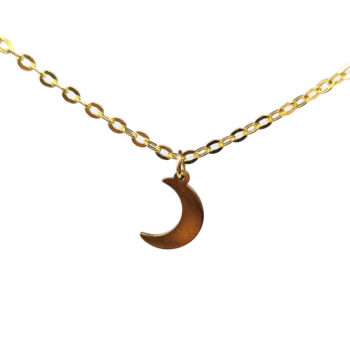 Stainless Steel Delicate Moon Gold Necklace