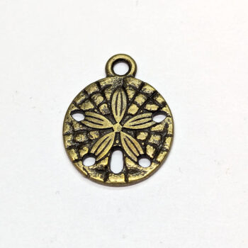 Sand Dollar Charm Antique Bronze