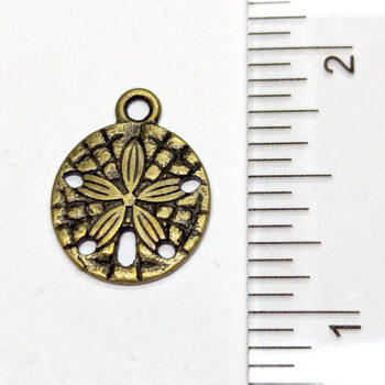 Sand Dollar Charm Antique Bronze - Image 2