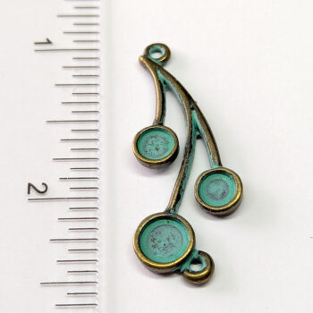 Modern Circles Connector / Pendant Antique Bronze Patina - Image 4