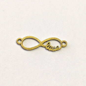 Stainless Steel Delicate Infinity LOVE Connector Charm Gold