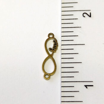 Stainless Steel Delicate Infinity LOVE Connector Charm Gold - Image 2