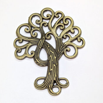 Extra Large Modern Tree Pendant Antique Bronze