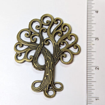 Extra Large Modern Tree Pendant Antique Bronze - Image 2