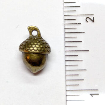 Acorn Charm Round Antique Bronze - Image 2