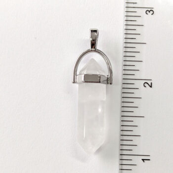 Quartz Crystal Natural Gemstone Hexagonal Pointed Pendant - Image 4