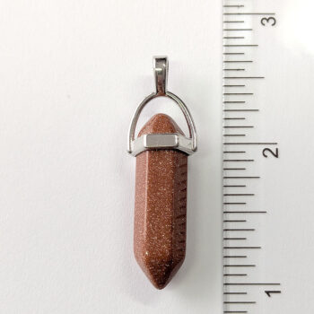 Goldstone Stone Hexagonal Pointed Pendant - Image 2