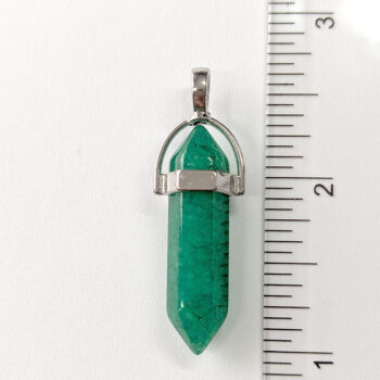 Malaysian Jade Natural Gemstone Hexagonal Pointed Pendant - Image 2