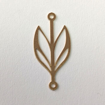 Branch Flower Stem Leaf Leaves Connector KC Gold