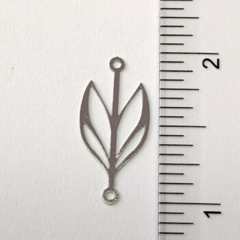 Branch Flower Stem Leaf Leaves Connector Silver - Image 2