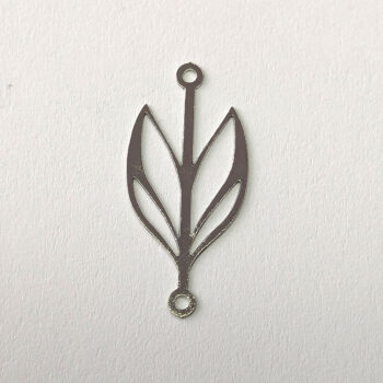 Branch Flower Stem Leaf Leaves Connector Silver