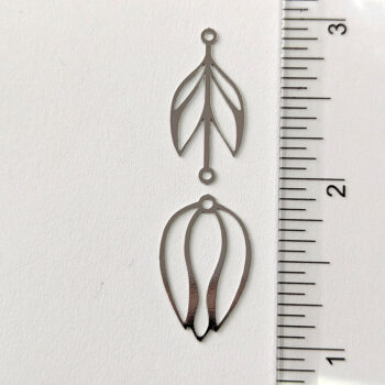 Hollow Tulip Flower Pendant Silver - Image 4