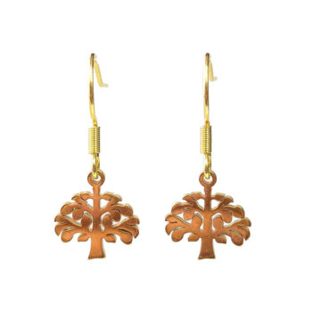 Stainless Steel Delicate Tree Gold Earrings