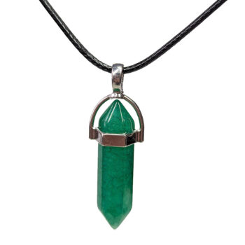 Malaysian Jade Natural Gemstone Hexagonal Pointed Necklace - Image 3