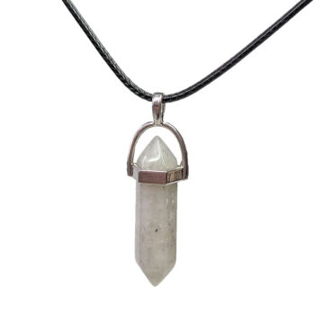 Labradorite Natural Gemstone Hexagonal Pointed Necklace - Image 3